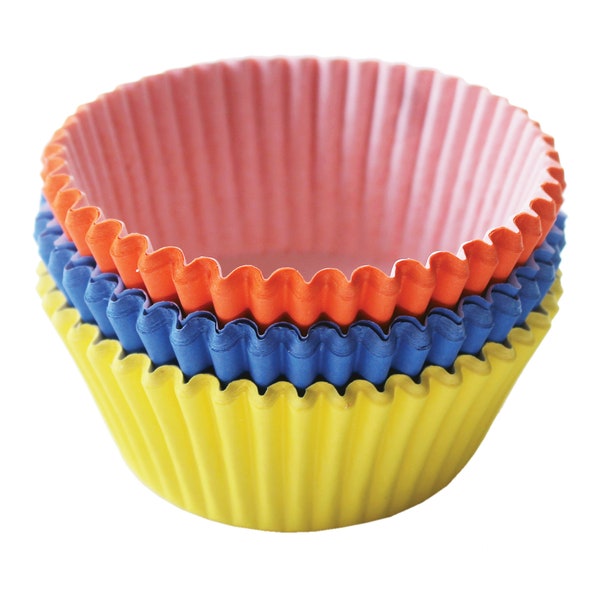 Orange, Blue, Yellow Cupcake Liners