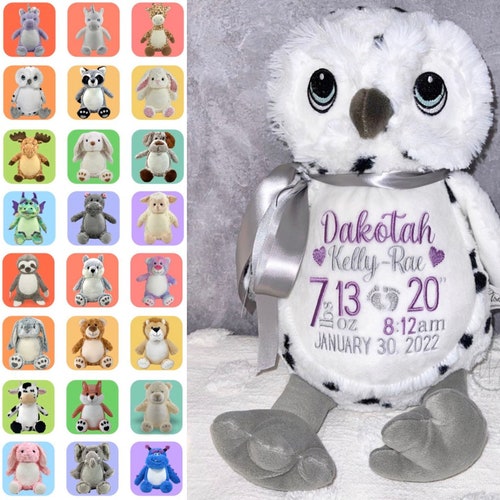 Alligator Birth Stats Stuffed Animal Personalized Plush Etsy