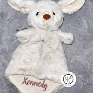 Personalized Embroidered Baby Blanket, Custom Baby Blankie, Animal Baby Lovey, Baby Shower Gift, Personalized Baby Gift, New Mom Gift