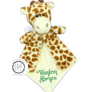 Personalized Embroidered Baby Blanket, Custom Baby Blankie, Animal Baby Lovey, Baby Shower Gift, Personalized Baby Gift, New Mom Gift