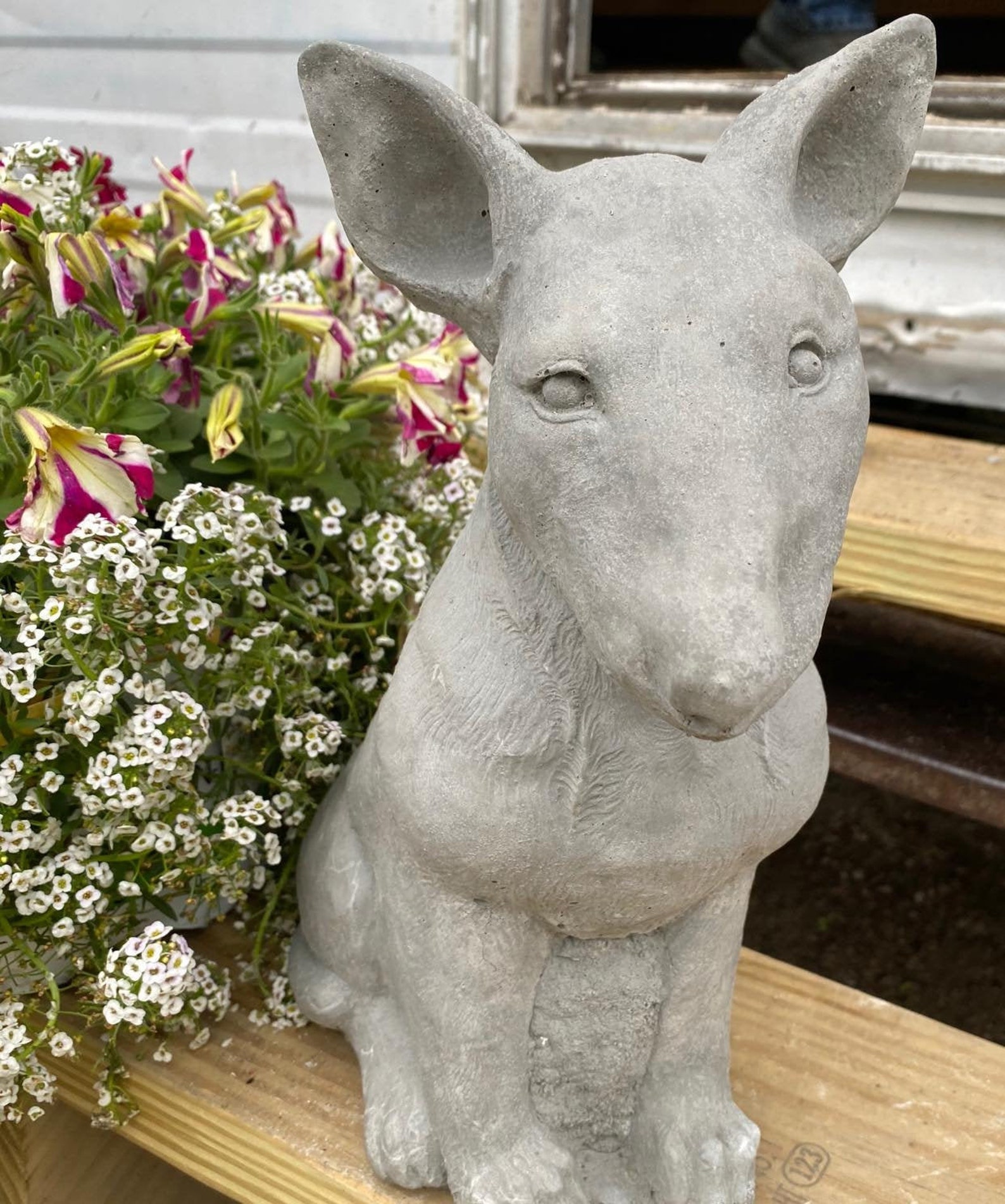 staffordshire bull terrier garden statues