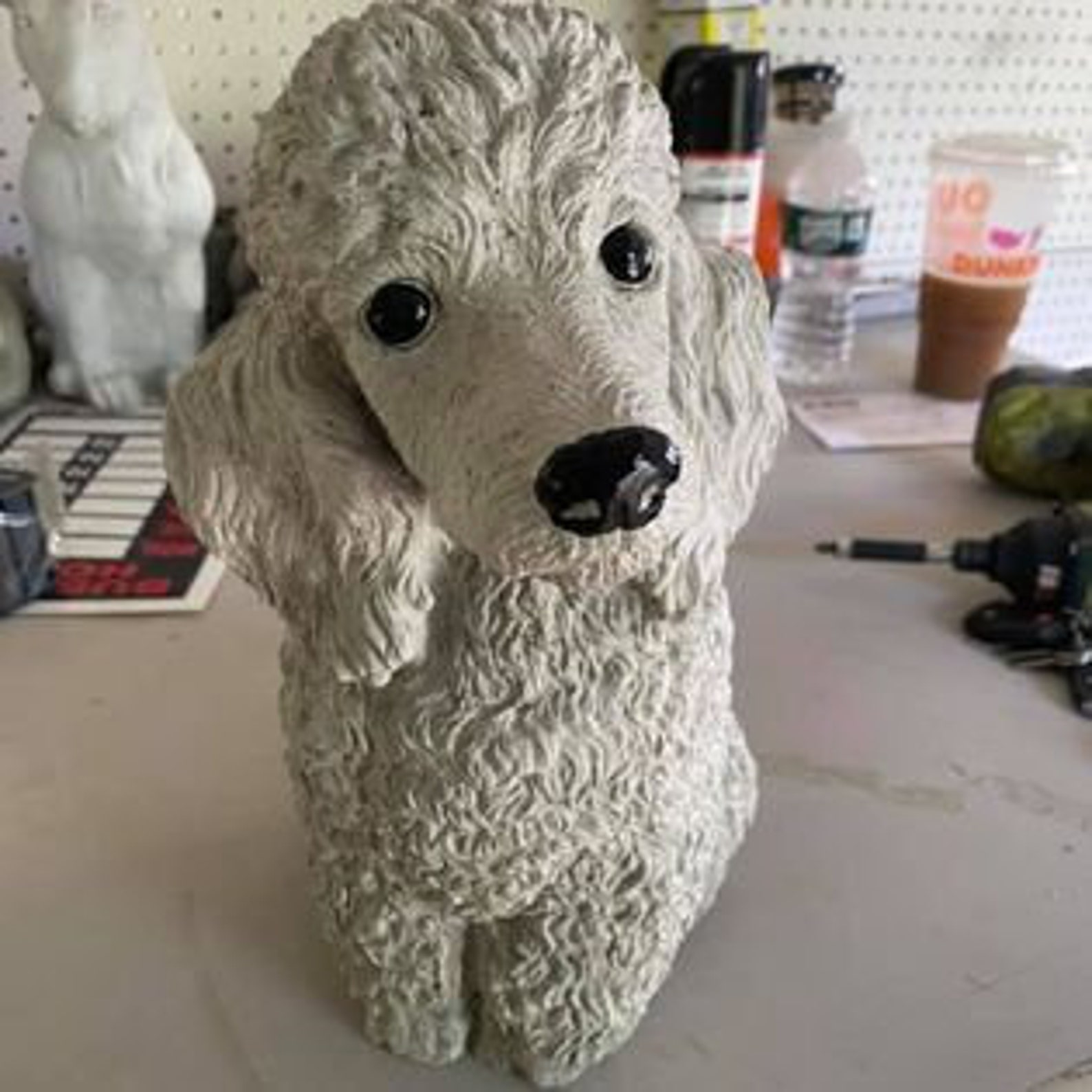 poodle nayothecorgi ceramic dog statue