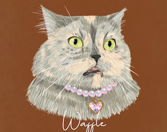 Custom Pet Portrait from Photo, Personalized Dog or Cat Portrait, Pet Memorial Gift