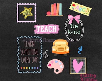 Teacher Trendy Back to School Digital Download Preppy Doodle Teacher Shirt Design Cute Sublimation File for Educators