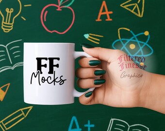 Back to School Mug Mockup 11oz White Ceramic Mug Aesthetic Teacher Appreciation