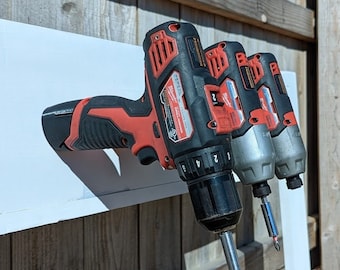 Soporte de pared vertical para herramientas Milwaukee M12
