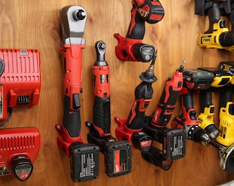 2-in-1 Tool Battery Wall Mount for Milwaukee M12 UK