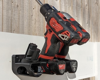 Soporte de pared 2 en 1 para herramientas/baterías Milwaukee M12 / Soportes dobles y triples