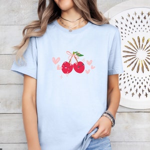 Cherry Shirt Kawaii Shirt  Coquette Aesthetic Fruit Shirt Coquette Top Cherry Tee Coquette Shirt