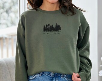 Granola Girl Sweatshirt Naturalist Granola Girl Aesthetic One Happy Camper Tree Hugger Colorado Sweatshirt Pine Tree Shirt