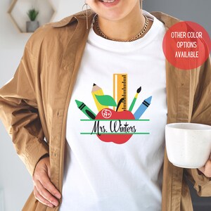 Custom Teacher Shirt, Teacher Team Shirts, Personalized School Tshirt, Teacher Gift, Customized Name Teacher Shirt, Elementary Teacher Shirt