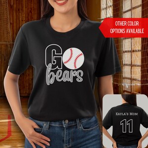 Personalized Baseball School Spirt Shirt, Classic Baseball Team TShirt, Cute Game Day T Shirt, Baseball Gift, Baseball Mom Shirt