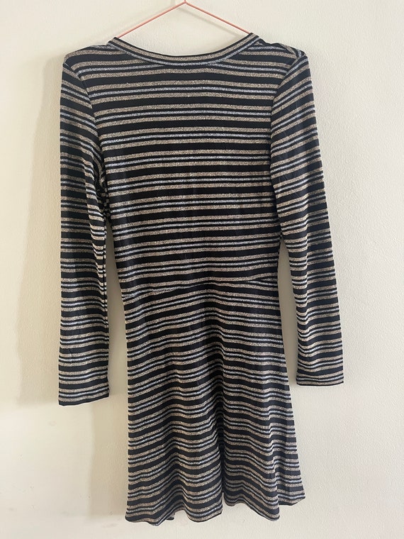 Mango metallic striped dress outlet