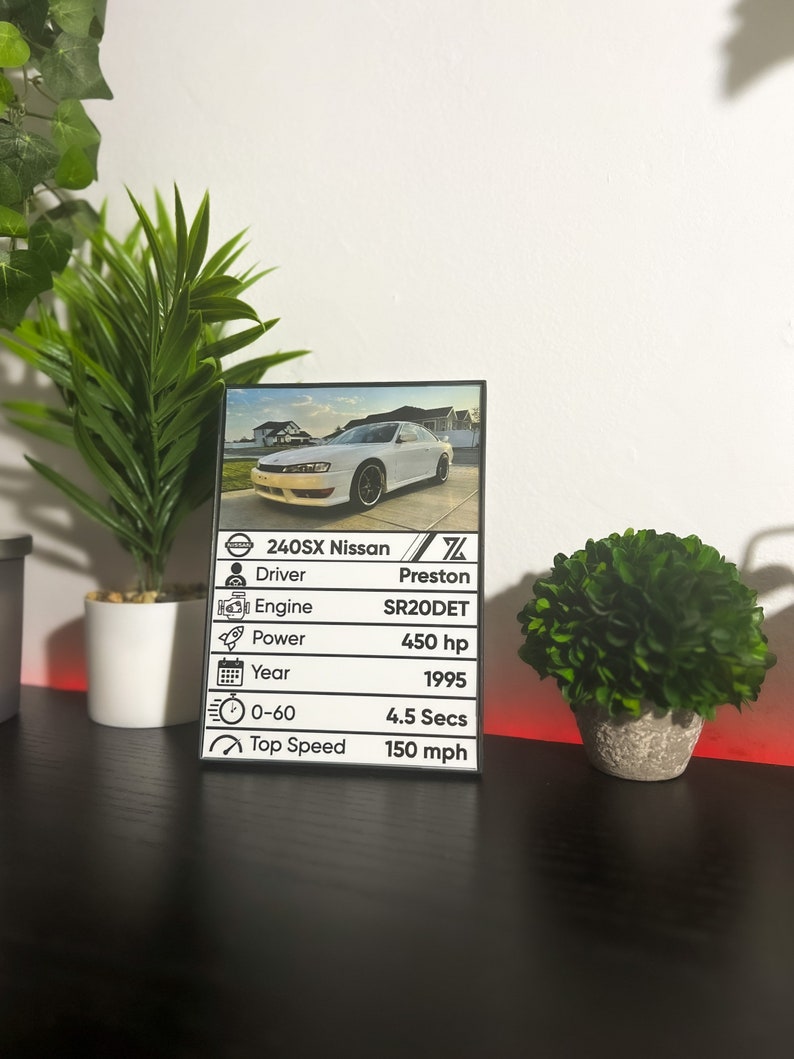 Custom Car Plaque, Car Guy Gift, Personalized Gift, Glass Art, Car