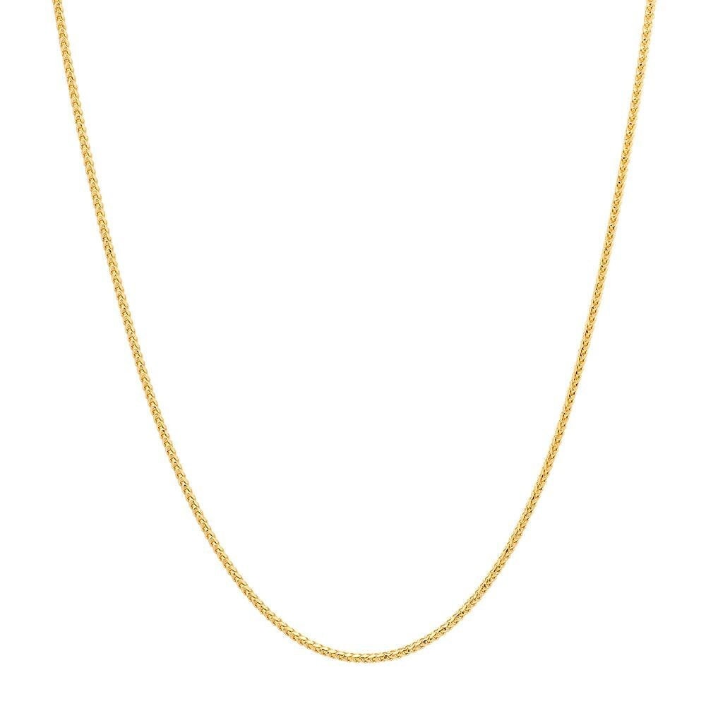 14K Gold Delicate Chain Necklace, Simple Necklace, Thin Gold Franco ...