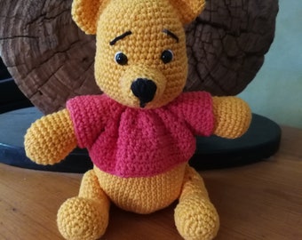 Joli winnie l ourson crochet fait main coton.