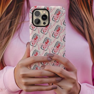 Diet Coke Phone Case Collage iPhone 16 Pro 15 14 13 Bow Coquette Aesthetic Gift for Girlfriend Google Pixel 8 7 6 Samsung Galaxy S24 S23 S22