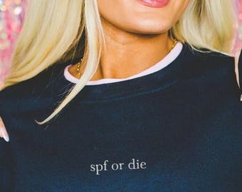 Esthetician Embroidered Sweatshirt Self Care Gift for Girlfriend Dermatologist Gift Hot Girl Walk Hoodie Skincare Teen Gifts SPF Sunscreen