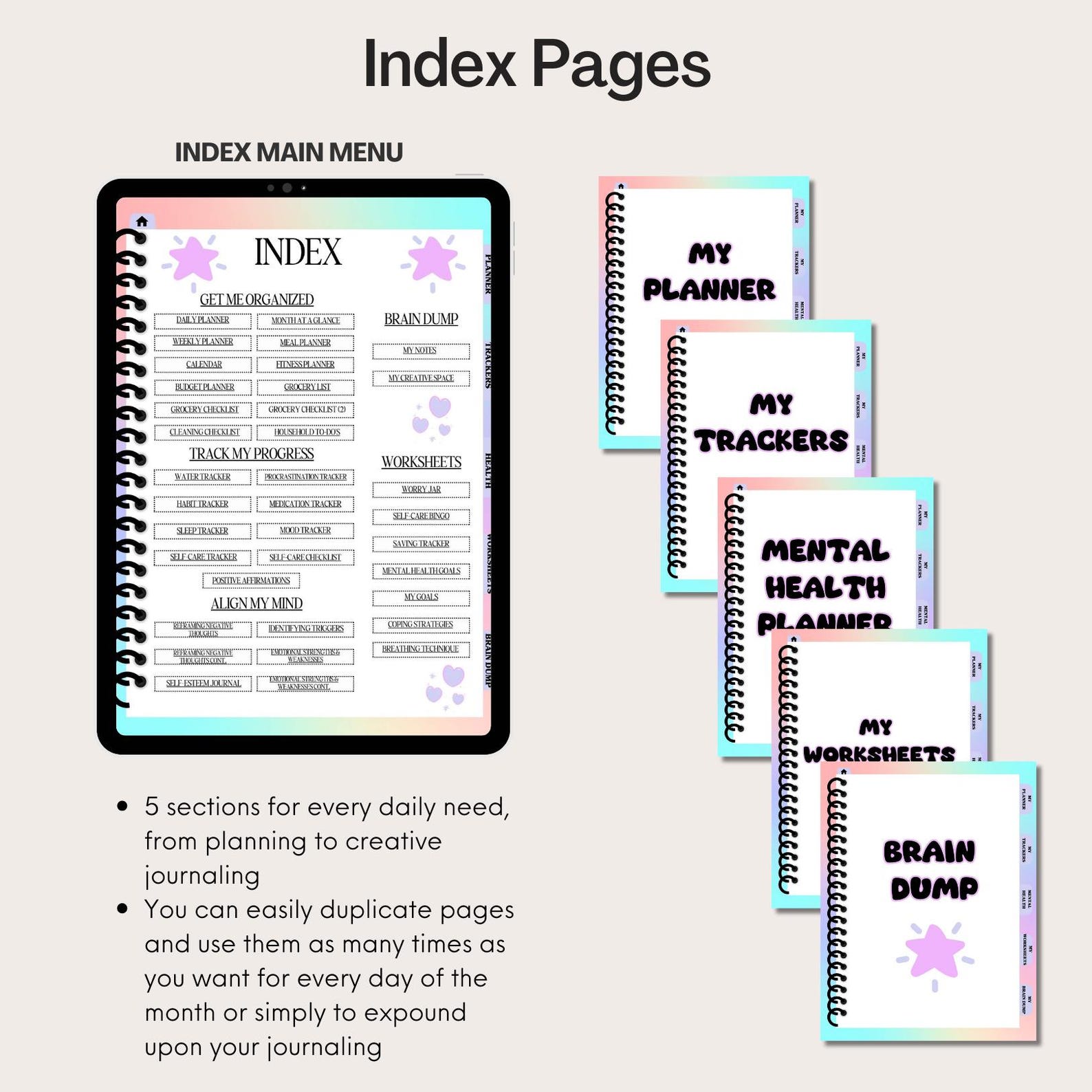 Adhd Planner Habit Tracker Printable Digital Downloads Pdf Mental