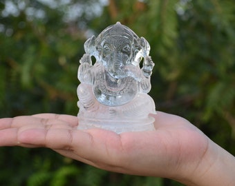 CLEAR HIMALAYAN QUARTZ Crystal Ganesha - Lord Ganesh Statue CLEAR HIMALAYAN QUARTZ Crystal Ganesha - Lord Ganesh Statue