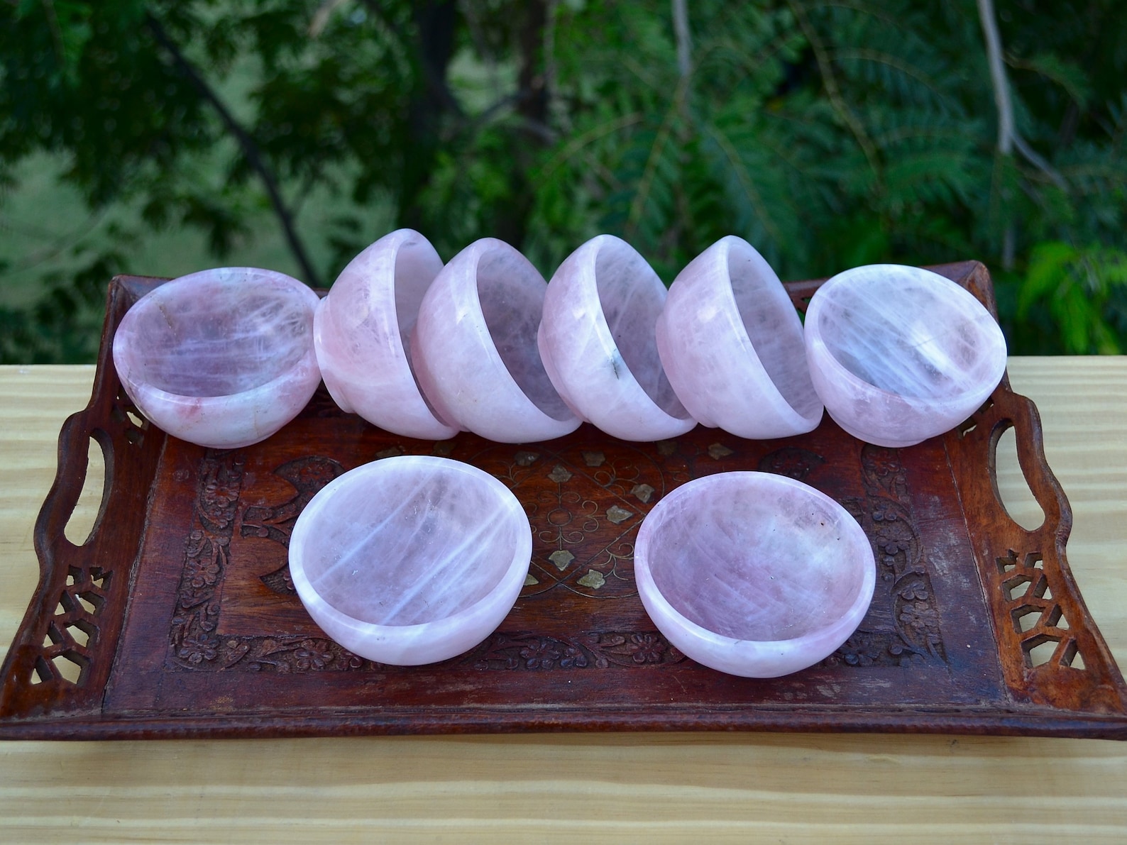 Rose Quartz Bowl 1 Piece Hand Carved Rose Quartz Bowl 3 Etsy