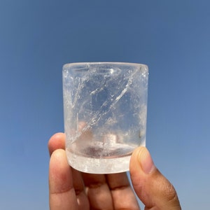 Quartz Crystal Cups | Shot Glasses Hand Carved in Natural Himalayan Quart Crystal | Rock Crystal