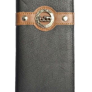 western wallet for men cowboy praying cross checkbook leather wallet for men black bi-fold long checkbook rodeo wallet