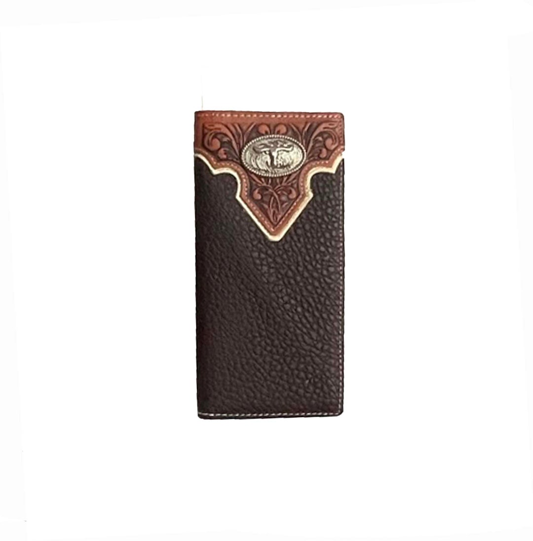 Leather Wallets for Men Texas Longhorn Concho Wallet Western Wallet for ...
