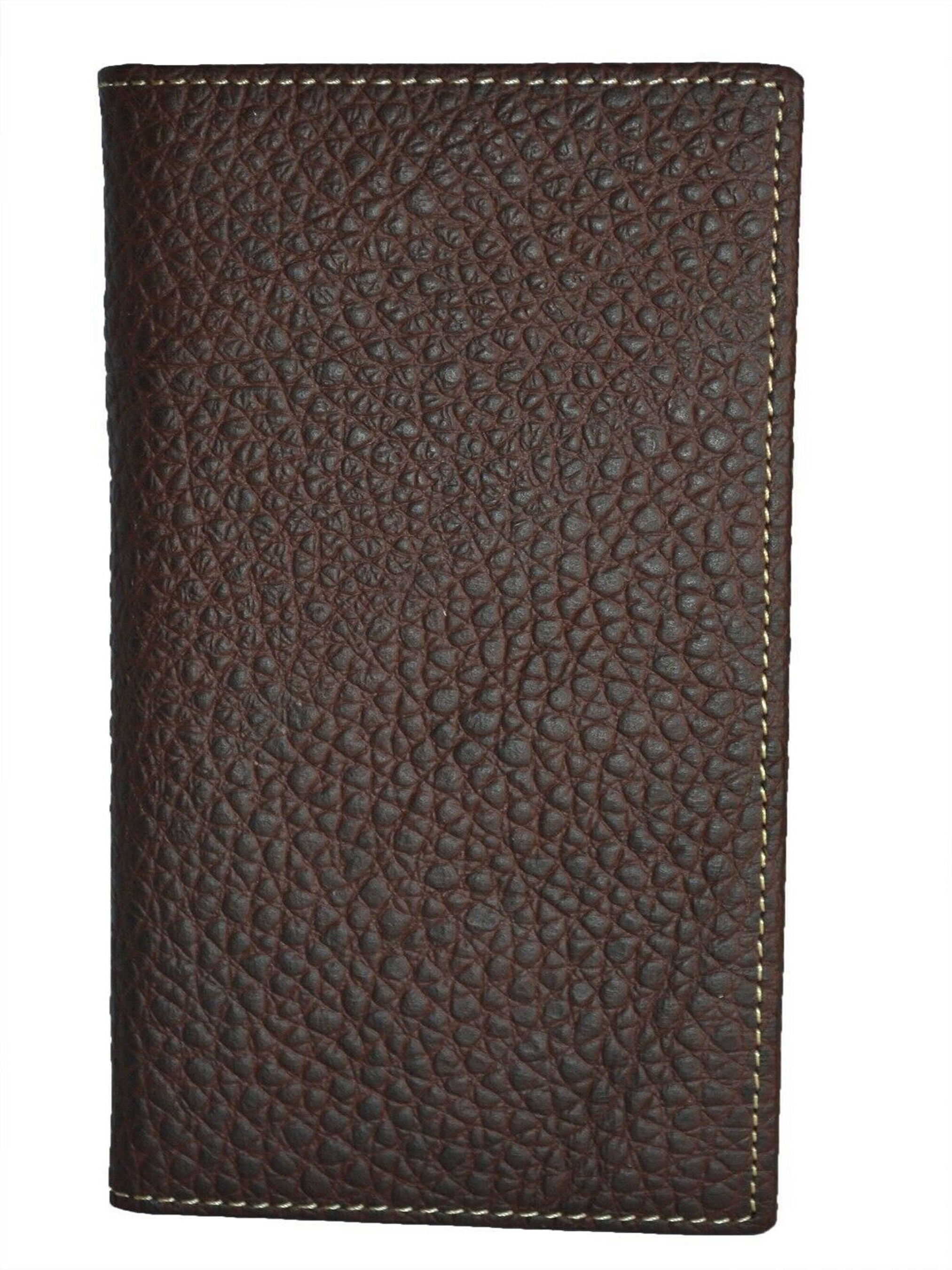 Men's Leather Long Wallet Coffee Brown Chain Casual Biker