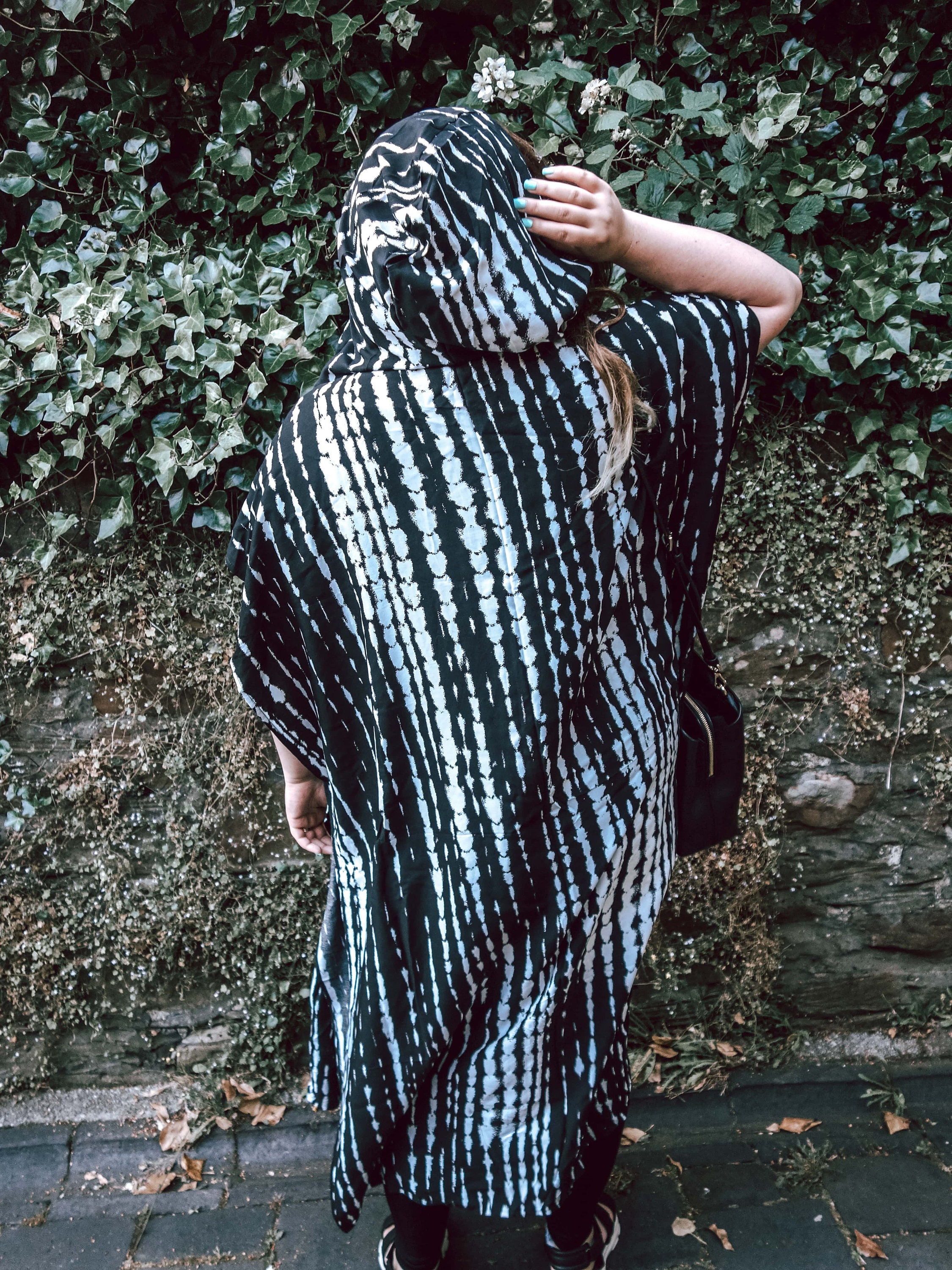 Tie dye print hooded beach cover up kimono de playa maxi Etsy