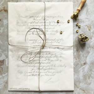 11x14in Handwritten letters, Calligraphy Wedding Vows, Valentine’s Day Letter, Anniversary, Love Letter, Poems, Christmas Gift