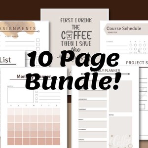 Coffee Nursing Student Planner