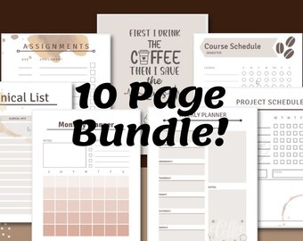 Coffee Nursing Student Planner