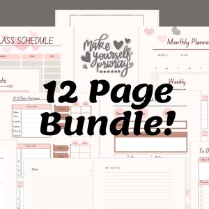 Priority Peach Planner | Nursing School Planner Printable