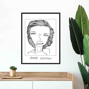 Badly Drawn Potters - Anne Sexton - Poster / Druck - KAUFEN 2 ERHALTEN 3RD KOSTENLOS - Kostenlose Lieferung