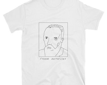 Badly Drawn Authors - Fyodor Dostoevsky - Unisex T-Shirt - FREE Worldwide Delivery