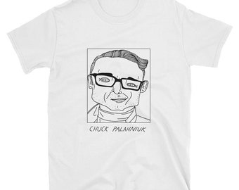 Badly Drawn Authors - Chuck Palahniuk - Unisex T-Shirt - FREE Worldwide Delivery