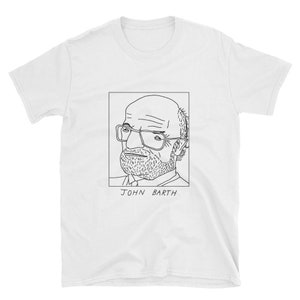 Badly Drawn Authors - John Barth - Unisex T-Shirt - FREE Worldwide Delivery