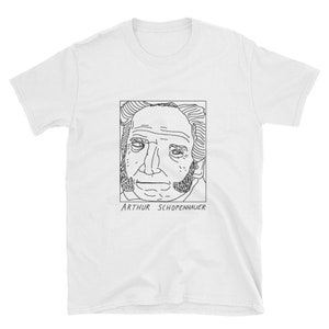 Badly Drawn Authors - Arthur Schopenhauer - Unisex T-Shirt - FREE Worldwide Delivery