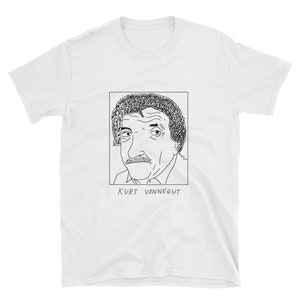 Badly Drawn Authors - Kurt Vonnegut - Unisex T-Shirt - FREE Worldwide Delivery