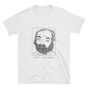 Badly Drawn Authors - Walt Whitman - Unisex T-Shirt - FREE Worldwide Delivery