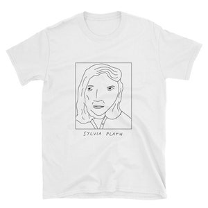 Badly Drawn Authors - Sylvia Plath - Unisex T-Shirt - FREE Worldwide Delivery