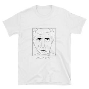 Badly Drawn Authors - Philip Roth - Unisex T-Shirt - FREE Worldwide Delivery