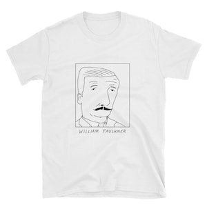 Badly Drawn Authors - William Faulkner - Unisex T-Shirt - FREE Worldwide Delivery