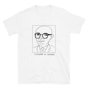 Badly Drawn Authors - Theodor W Adorno - Unisex T-Shirt - FREE Worldwide Delivery