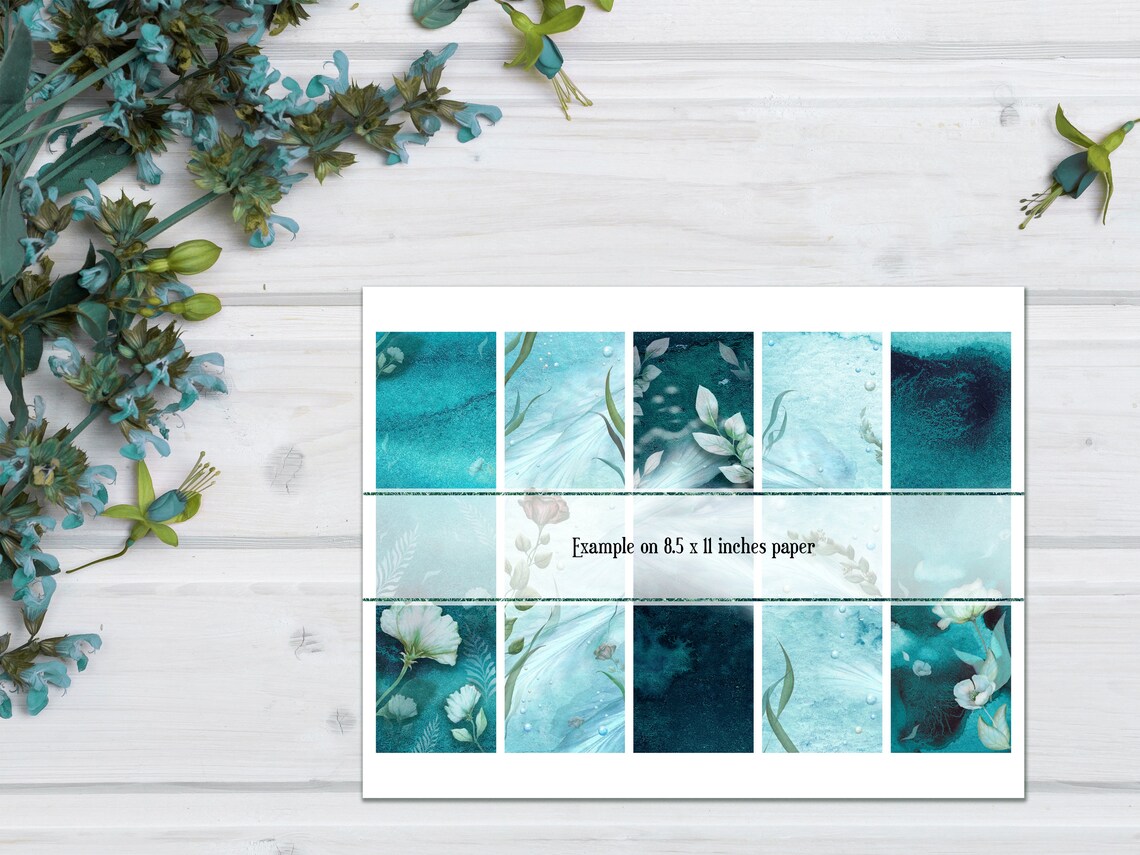Printable Bookmarks flowers in Water Digital - Etsy