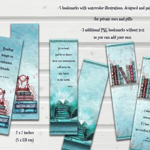 Printable Bookmarks Bookshelf PNG Bookmark With Vintage - Etsy