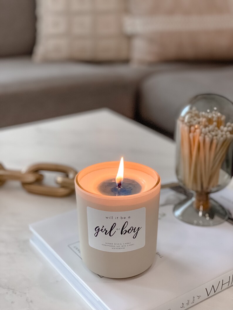 Gender Reveal Candle Soy Wax Candle Scented Candle/ Etsy