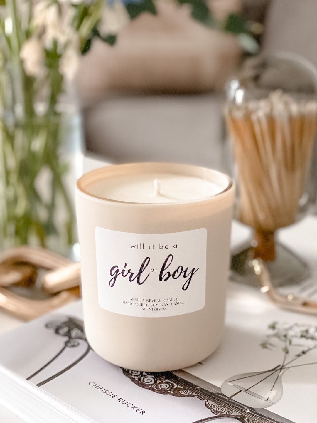 Gender Reveal Candle Soy Wax Candle Scented Candle