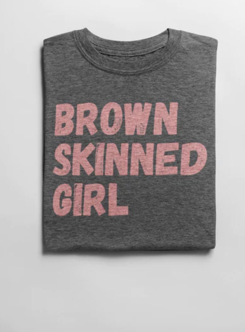 brown skin girl tee